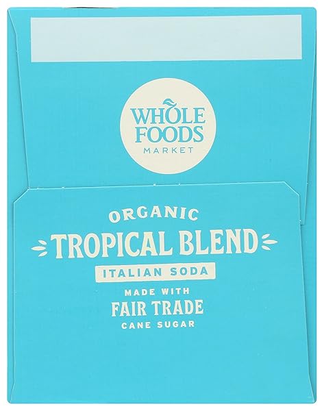 WHOLE FOODS MARKET ORGANIC TROPICAL BLEND ITALIAN SODA, 11.2 FL OZ, 4 PACK