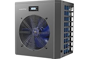 Varpoolfaye 16000 BTU Above Ground Pool Heater 5000 Gallon Swimming Pool Heater Pump Heating or Cooling Electric Pool Heater For Inground Pool WiFi Control Schedule 120V