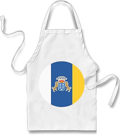Bandera Para El Iman De Emoji De Las Islas Canarias Flag For Canary Islands Emoji Apron Amazon Es Hogar