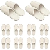 10 Pairs House Slippers for Guests Washable Reusable, Home Pack Non-Slip Spa Slippers for Women Men Indoor Travel Hotel Wedding Party Shoeless Closed Toe Housewarming Bedroom