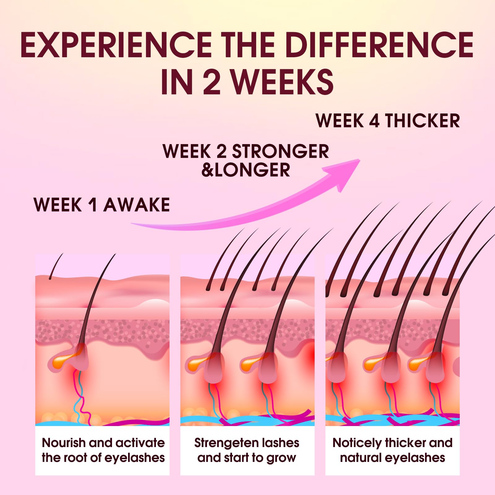 Biysber Lash Serum for Eyelash Growth: Premium Eyelash Growth Serum with Advanced Formula to Boost Longer Fuller and Thicker Lashes and Eyebrows - Gentle & Vegan for Sensitive Eyes (5 mL)