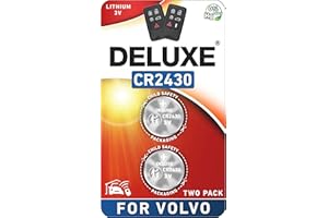 DELUXE BATTERIES Key Fob Replacement Batteries for Volvo XC60 (2010-17), S60 (2011-18), XC70 (2008-16), S80 (2007-16), V60 (2015-18), V70 (2008-10) Remote Fob (Pack of 2) (Check Fitment Guide)