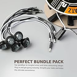 MADCATZ 50 Pcs 3/4" LED Smoked Lens Amber Marker