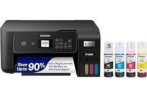 Epson EcoTank ET-2800 Wireless Color All-in-One Cartridge-Free Supertank with Scan and Copy, The Ideal Basic Home Printer - B