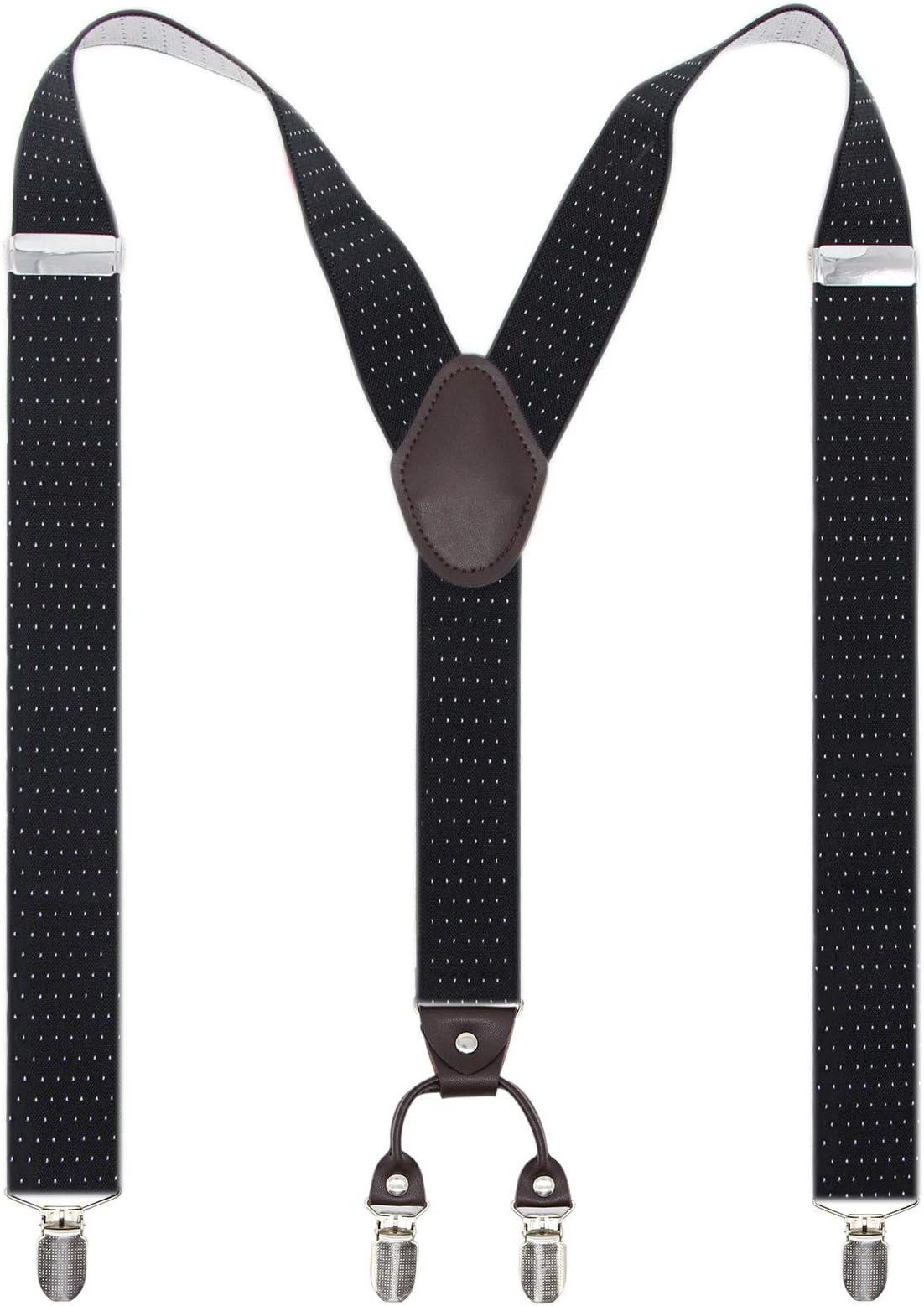 BiotertiMen 1 1/4" Wide Heavy Duty Y -shape Suspenders For Wedding, Formal Events