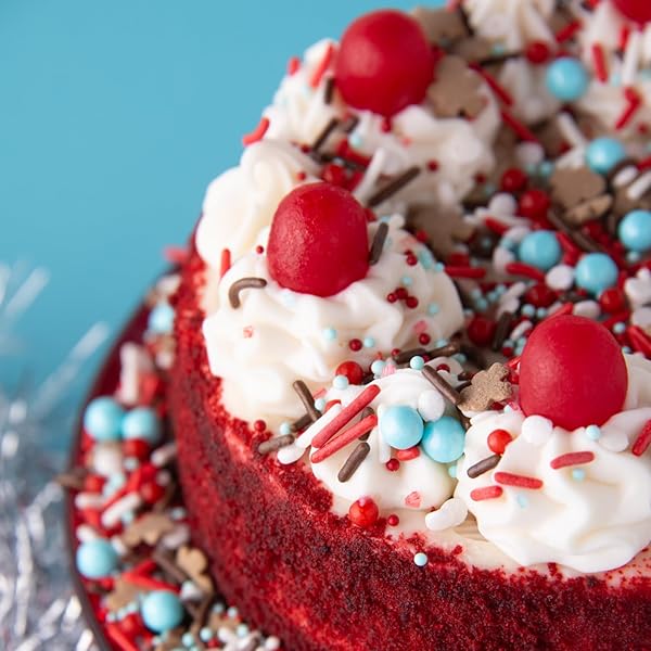 SWEETS INDEED SPRINKLES, GINGERBREAD EDIBLE SPRINKLE MIX, PERFECT FOR CAKE DECORATIONS, BAKING, ICE CREAM, COOKIES, CUPCAKE TOPPER 4 OUNCES