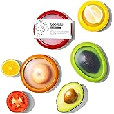 SOOPLEU Avocado Saver and Tomato Holder - Set of 4 Reusable Storage Containers for Fridge - Ideal for Garlic, Onions, Lemons, and Potatoes