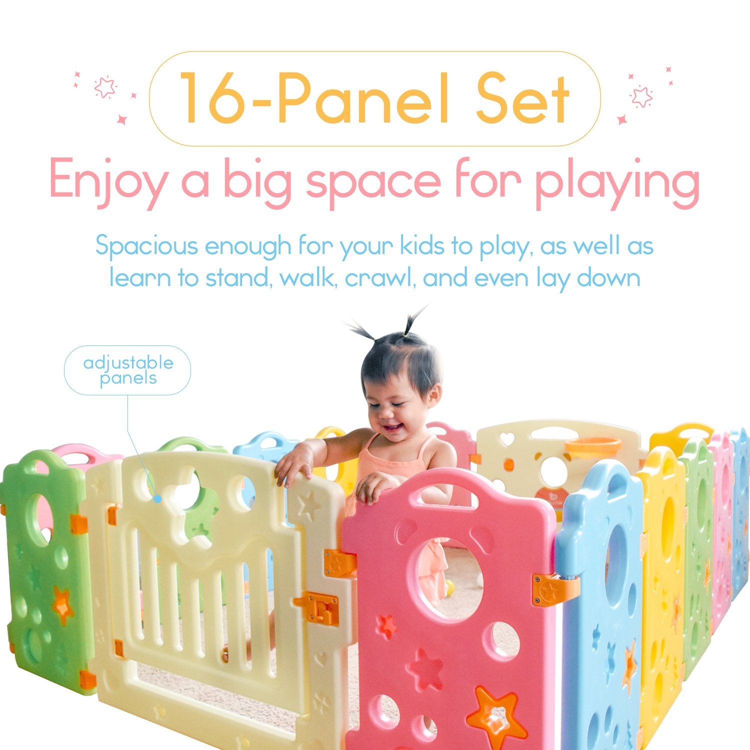 multicolor playpen