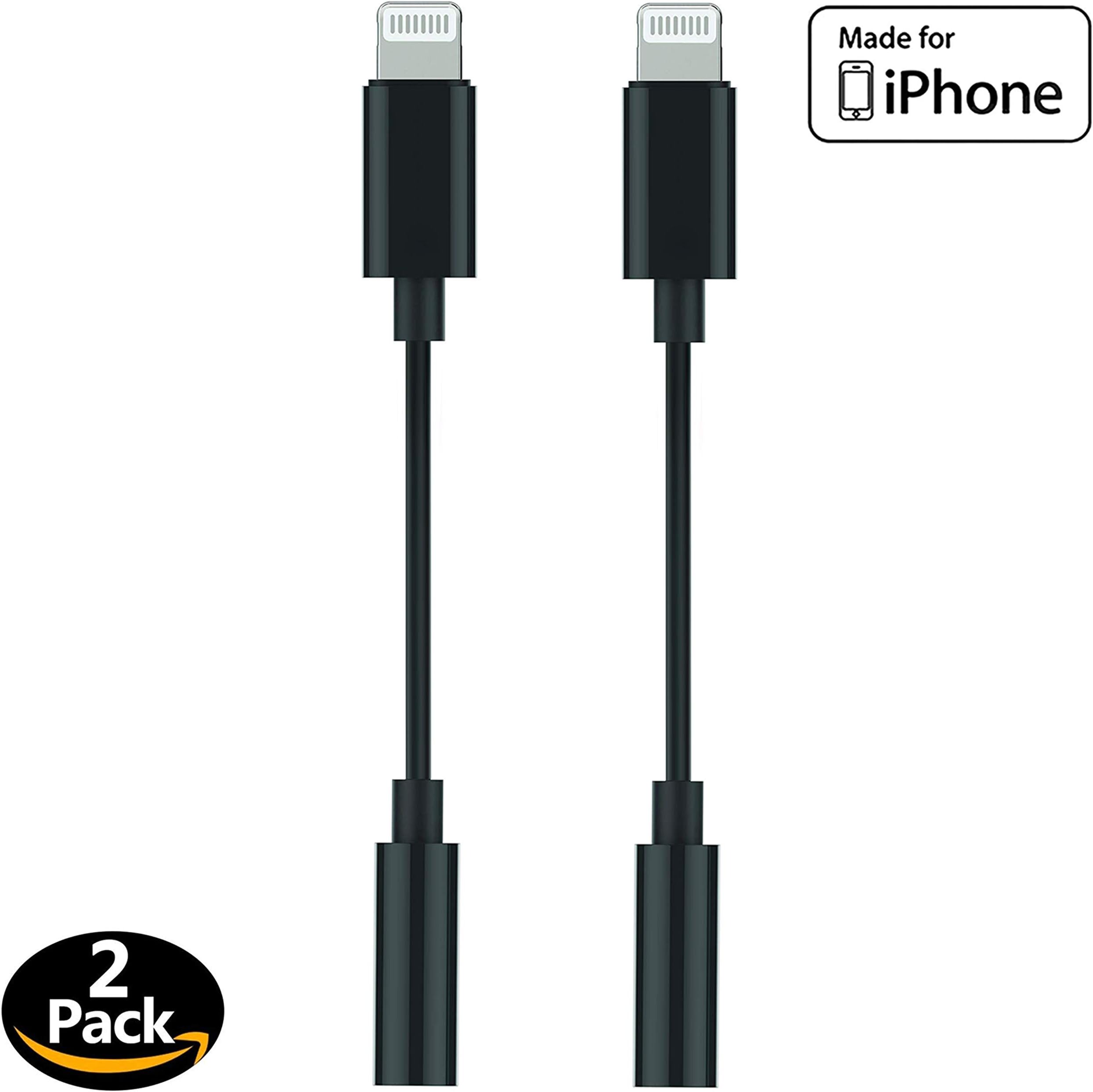 [Apple MFi Certified] iPhone 11 Headphone Adapter, Lightning to 3.5mm Aux Cable Cord Dongle Earphones Adapter Converter Accessories Compatible for iPhone 11 pro/Xs Max/XR/X/8/7 Support All iOS System