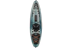 Pelican Sentinel 100X - Recreational Sit on top Kayak - Fade Blue Yellow - Lightweight - Ergoform Backrest - 10 ft