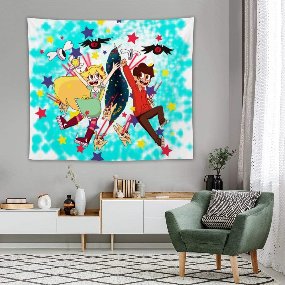 Amazon Co Jp 悪魔バスター スター バタフライタペストリー壁掛け寝具タペストリータペストリー用リビングルーム寝室寮家の装飾100 150センチビーチブランケット ホーム キッチン
