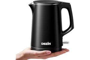 Dezin Electric Kettle, 0.8L Portable Travel Kettle with Double Wall Construction, 304 Stainless Steel Electric Tea Kettle for