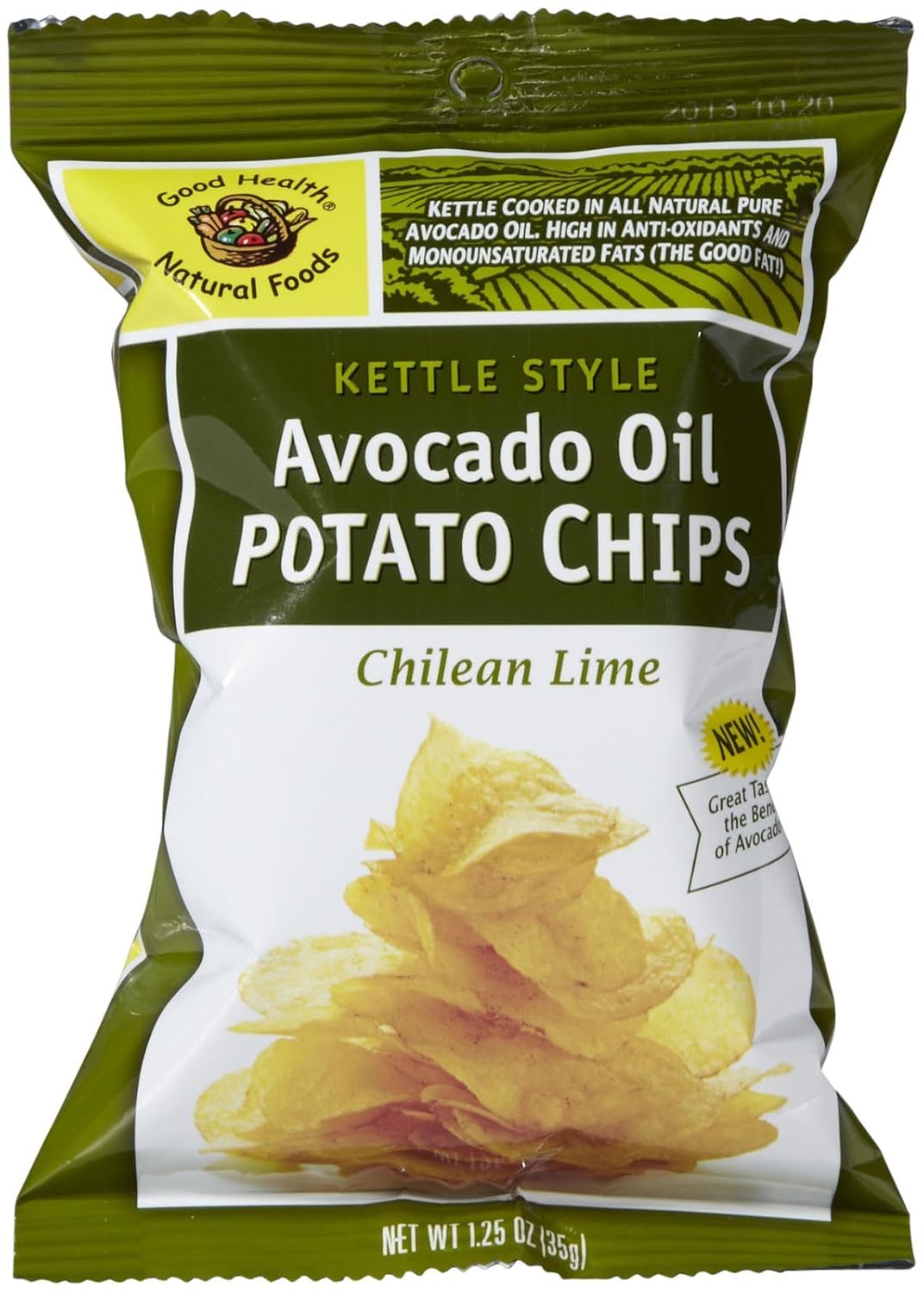 Good Health Avocado Oil Potato Chips, Chilean Lime, 1.25 oz, 24 ct