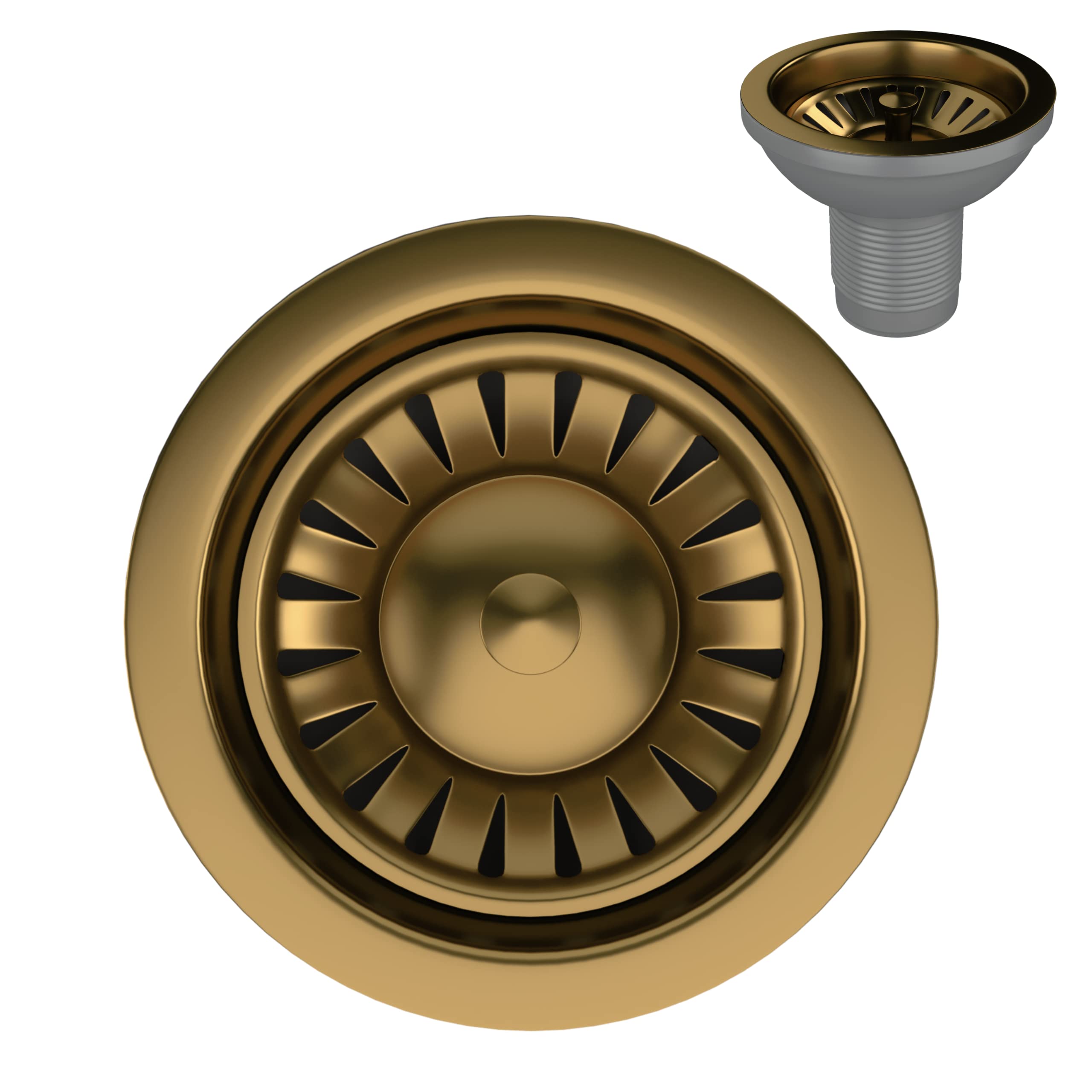 Sink Strainer (No Overflow, Satin Gold)