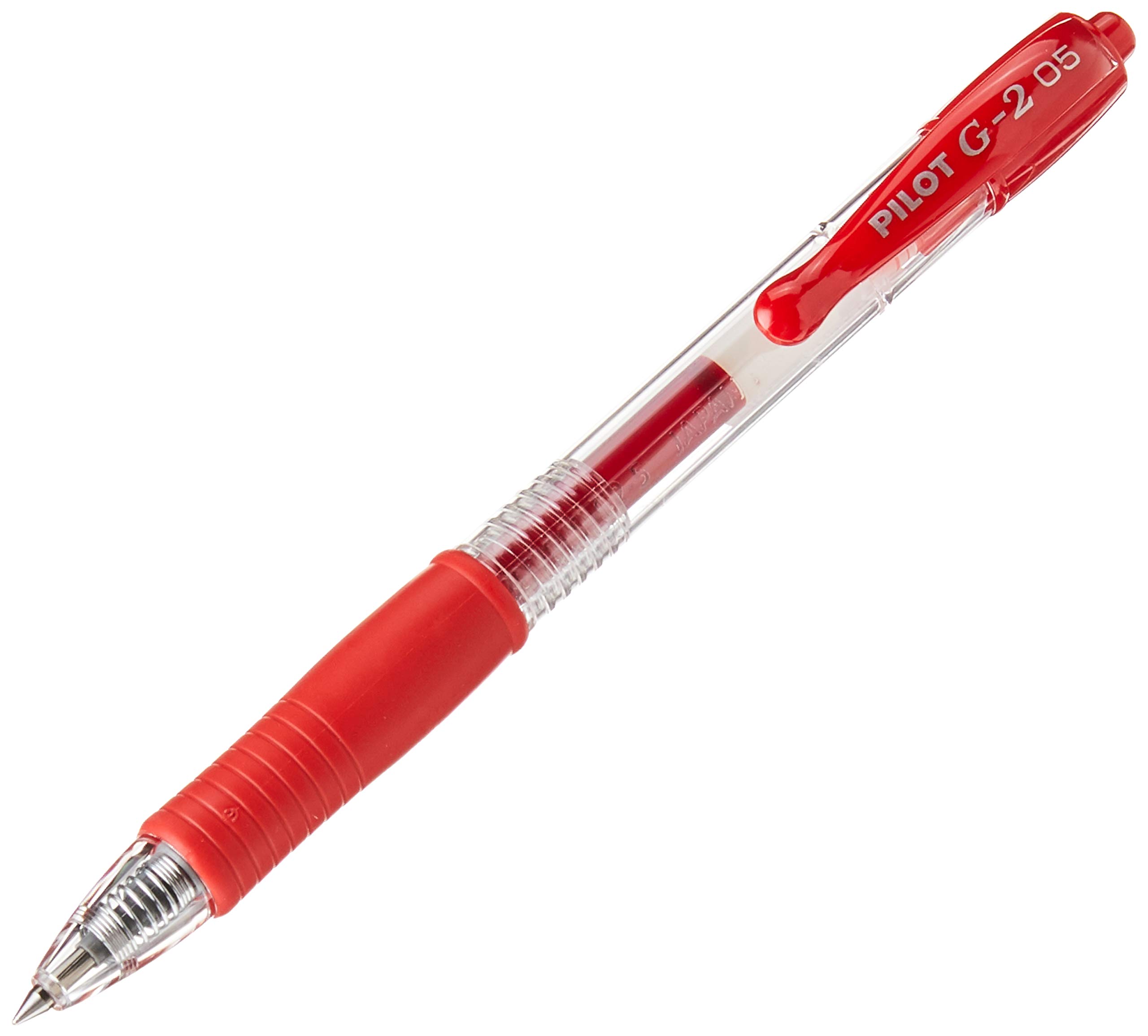 Pilot G205 Retractable Gel Rollerball 0.5 mm Tip (Box of 12) - Red