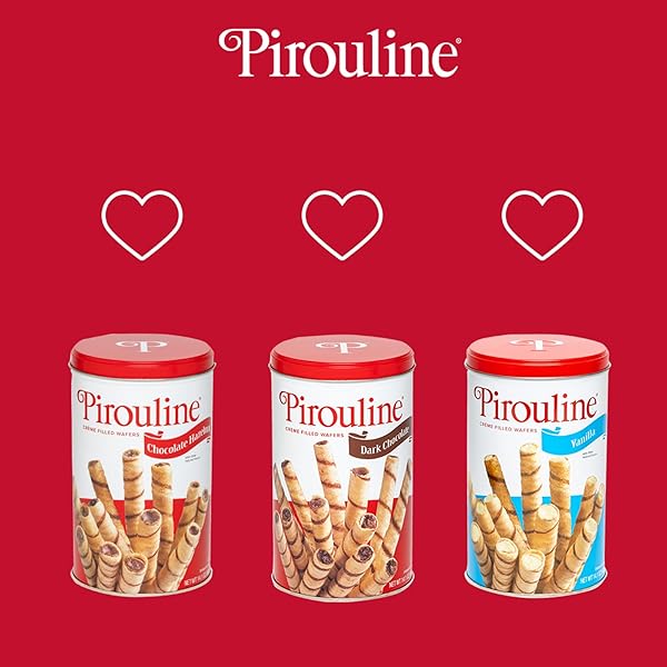 PIROULINE CREME FILLED WAFERS COOKIES – MEYER LEMON FLAVORED – 14.1 OUNCE (400 GRAM) CAN
