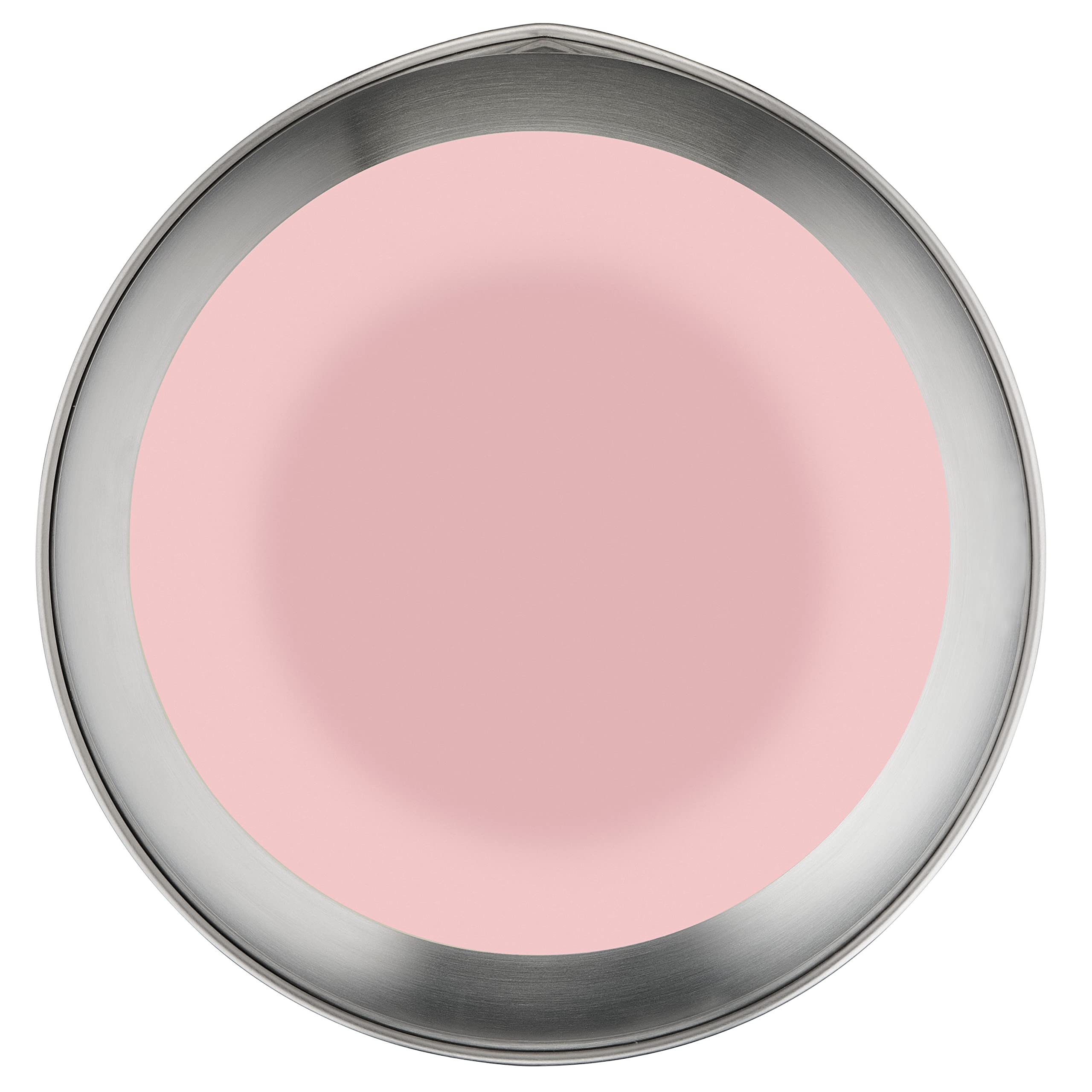 Emsa Prep&Bake Rührschüssel aus Edelstahl 18 cm, Rutschfester Boden, Kratzfest, Edelstahl Schüssel mit Ausgießrand, Stapelbar, Rosa, K3271834 3