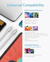 Anker USB C to USB C Charger Cable 10ft 100W Nylon Silver view 5
