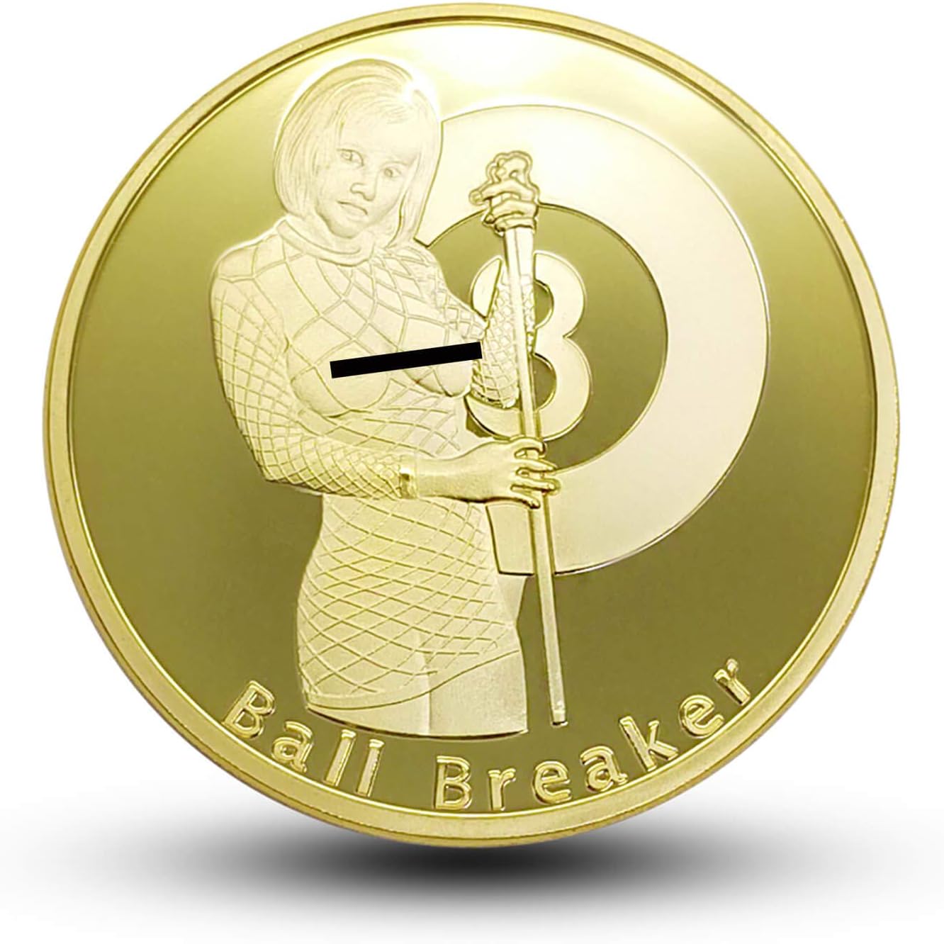 Ball Breaker Gold-Plated Good Luck Challenge Coin - Gift for Men, Jewelry Quality