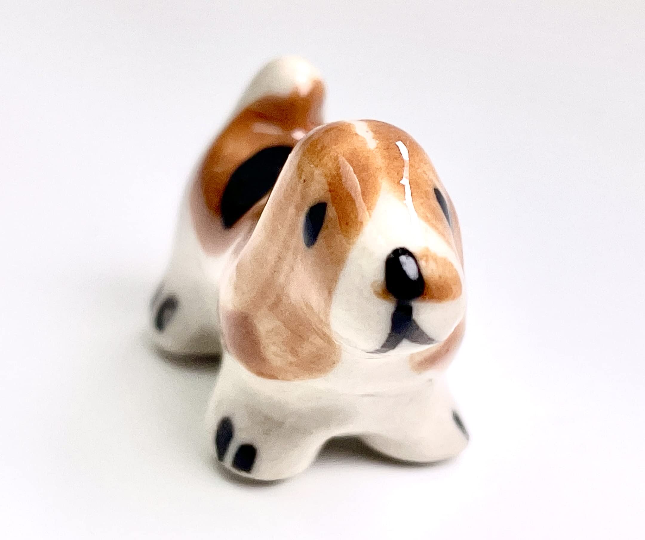 redchocol8® Ceramic Tiny Miniature Brown Dog Animals Gift Home Decor