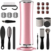 10-in-1 Electric Foot Callus Remover, Adjustable Speed Electric Callus Remover for Feet with 60 Sanding Pads, Foot Callus Remover, Heel Scraper for Cracked Heels (Rose Pink)