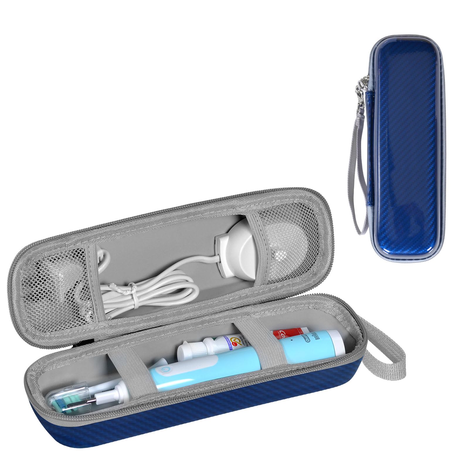 TUNYINSH Travel Case for Phlips Sonicare Electric Toothbrush with Accessories Storage,Portable Hard Protective Storage Bag (Blue) — image 1