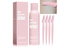 DAMUSI Hair Identifier Spray for Face Dermaplaning,Professional Hair Identifier Spray for Face Shaving,Moisturizing Dermaplaning Spray for All Skin,Face Hair Identifier Spray with 4 Razors