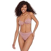 Steve Madden Womens Underwire Scoop Neck X-Back Demi Bikini Top