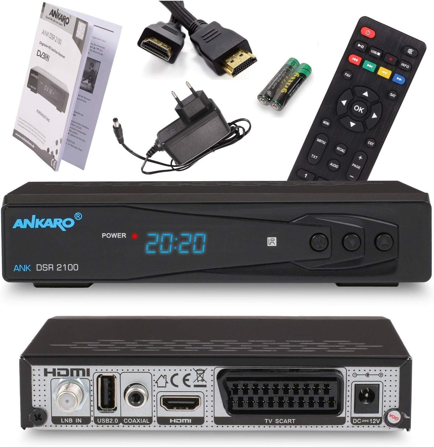 Ankaro 2100 DSR SatReceiver HD Satelliten Receiver Amazon.de