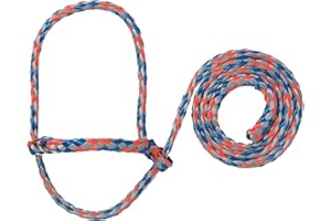 Weaver Livestock Poly Rope Sheep Halter, Modern Style Braid Sheep and Goat Rope Halter, Adjustable Lamb Halter Lead, Livestoc