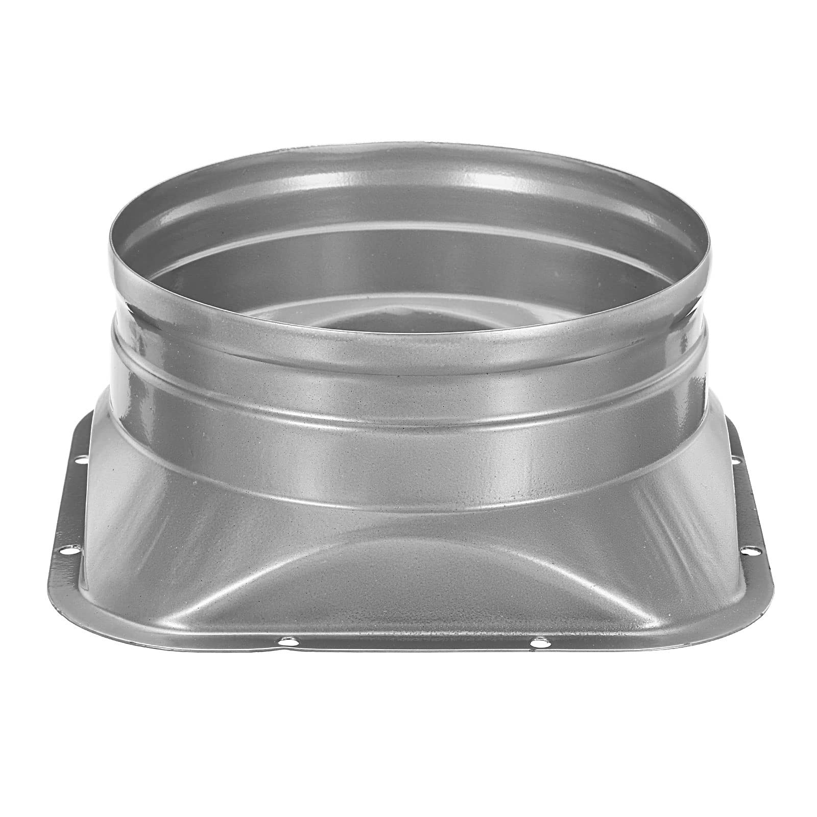 Photo 1 of PATIKIL 6 Inch Duct Connector Flange, Metal Straight Pipe Flange Square to Round Interface Air Duct for Heating Cooling Ventilation HVAC System
