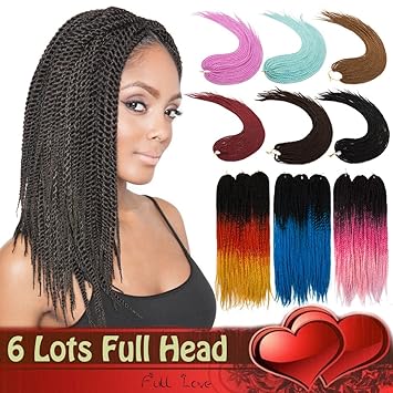 Lady Fashion Mall Senegalese Twist 6 Lots Natural Black 24 Inch