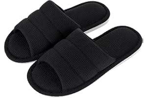 shevalues Summer House Slippers for Women Men Breathable Waffle Indoor Slippers Slip-on Open Toe Home Shoes