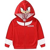 SEGA Sonic the Hedgehog Knuckles Boys Zip Up Hoodie for Toddler and Big Kids