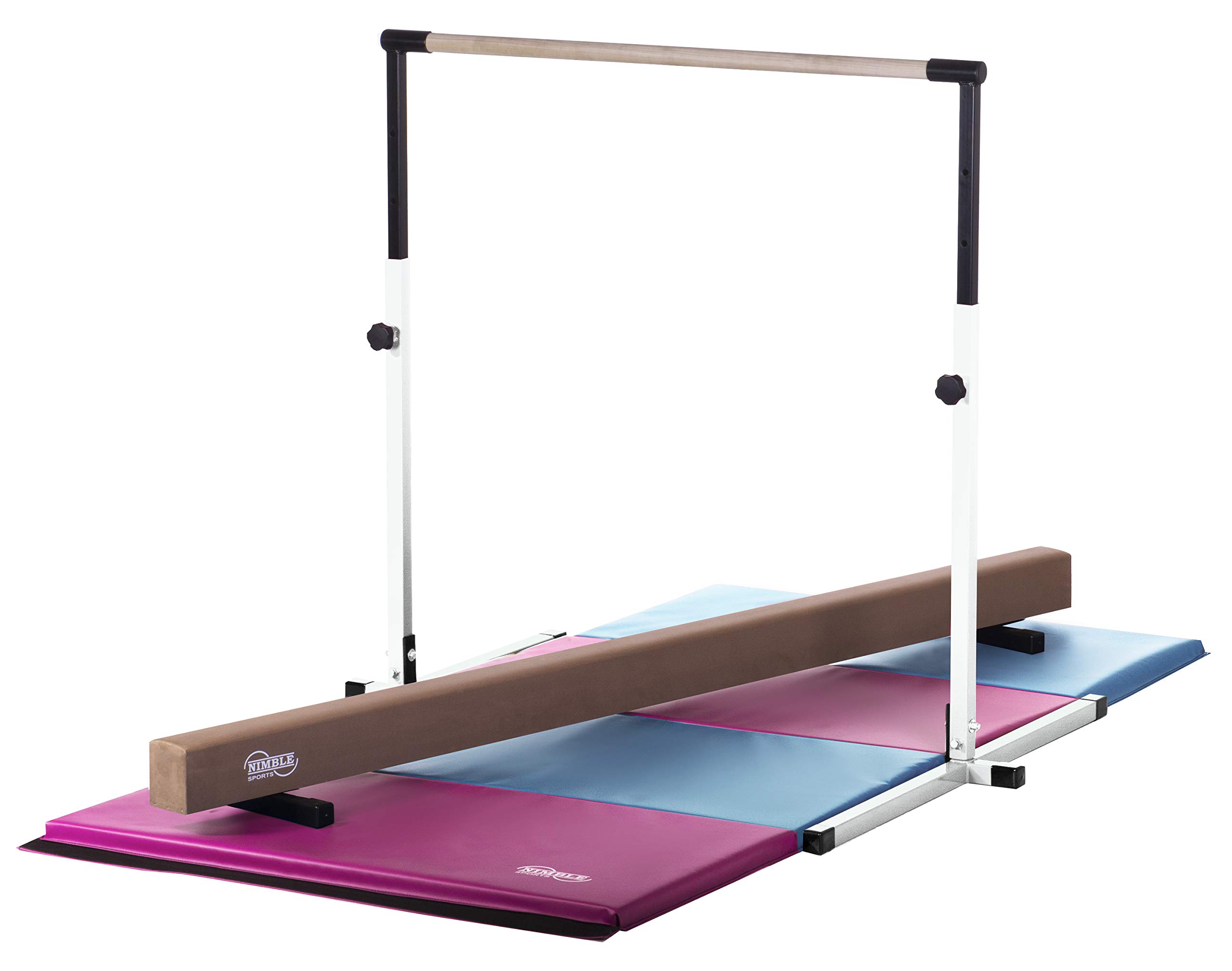 Buy Little Gym White Adjustable Horizontal Bar Tan Low Balance Beam