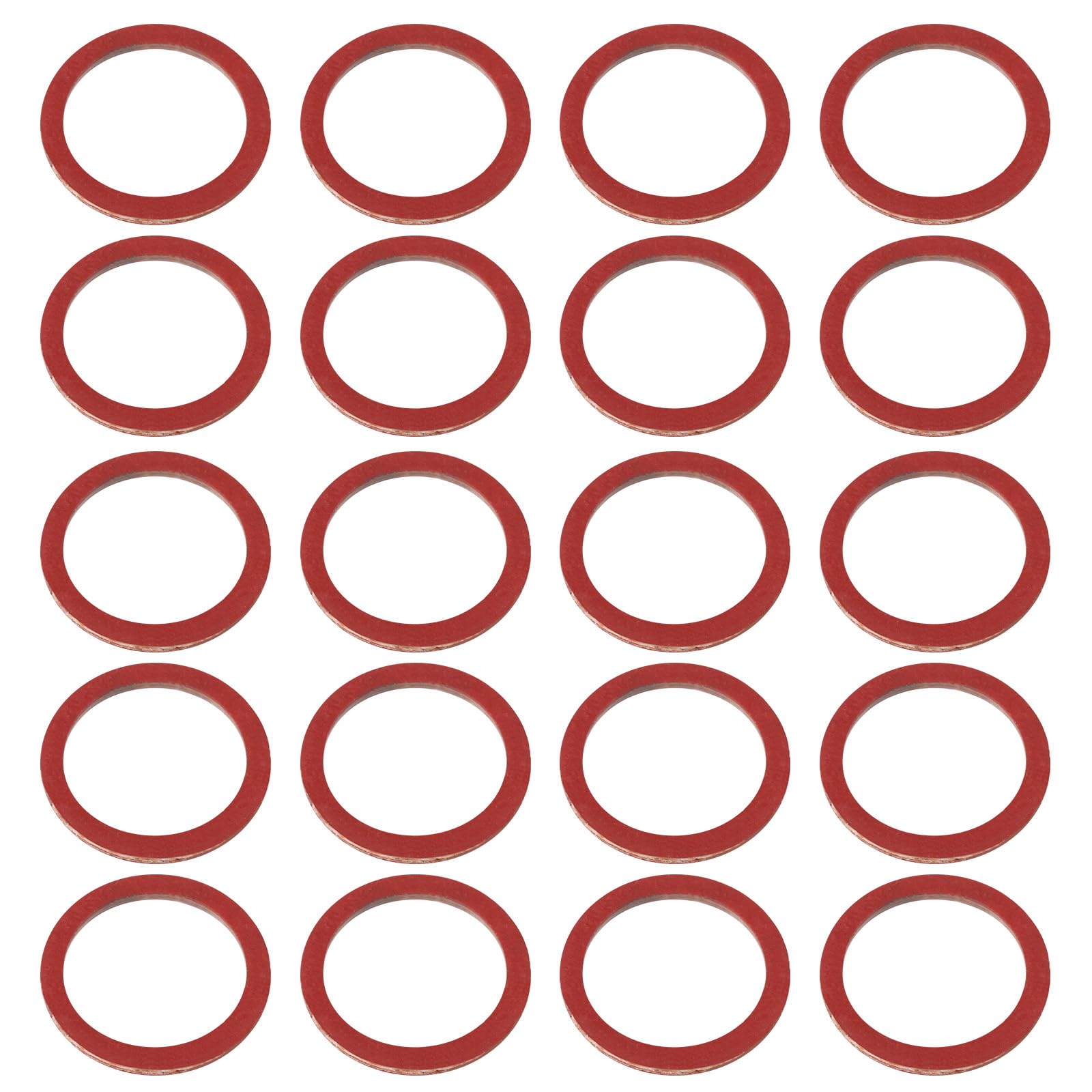 VGOL 100pcs 1/2 Inch Red Fiber Washers Sealing Washer for Service Valve Tap Connector Plumbing Connections Water Valve 19x15.3x1.5mm