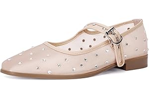 DOEYG Mesh Ballet Flats Shoes for Women Leopard Animal Print Mary Jane Flats Shoes Square Toe Dress Casual Comfortable Velvet Ballerina Shoes