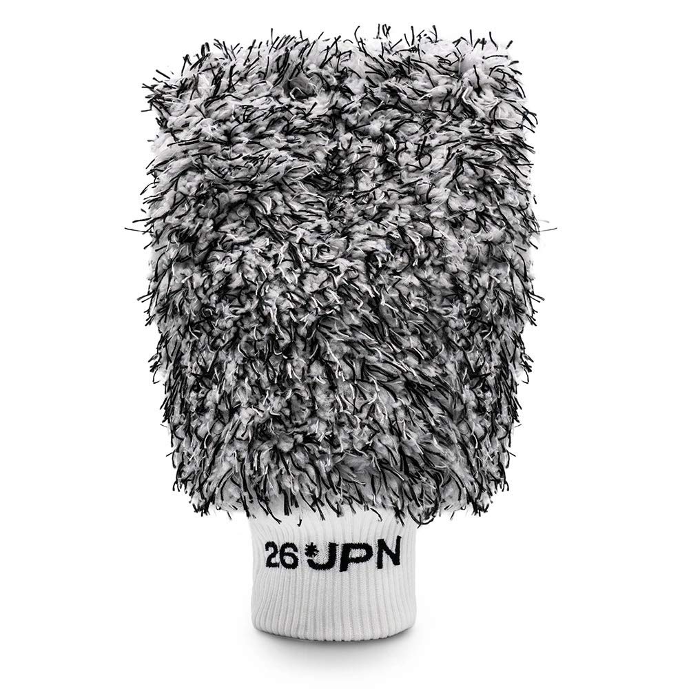 26JPN Microfibre Wash Mitt - Microfiber Car Wash Mitt, Detailing Wash Mitt, Plush Microfiber Mitt