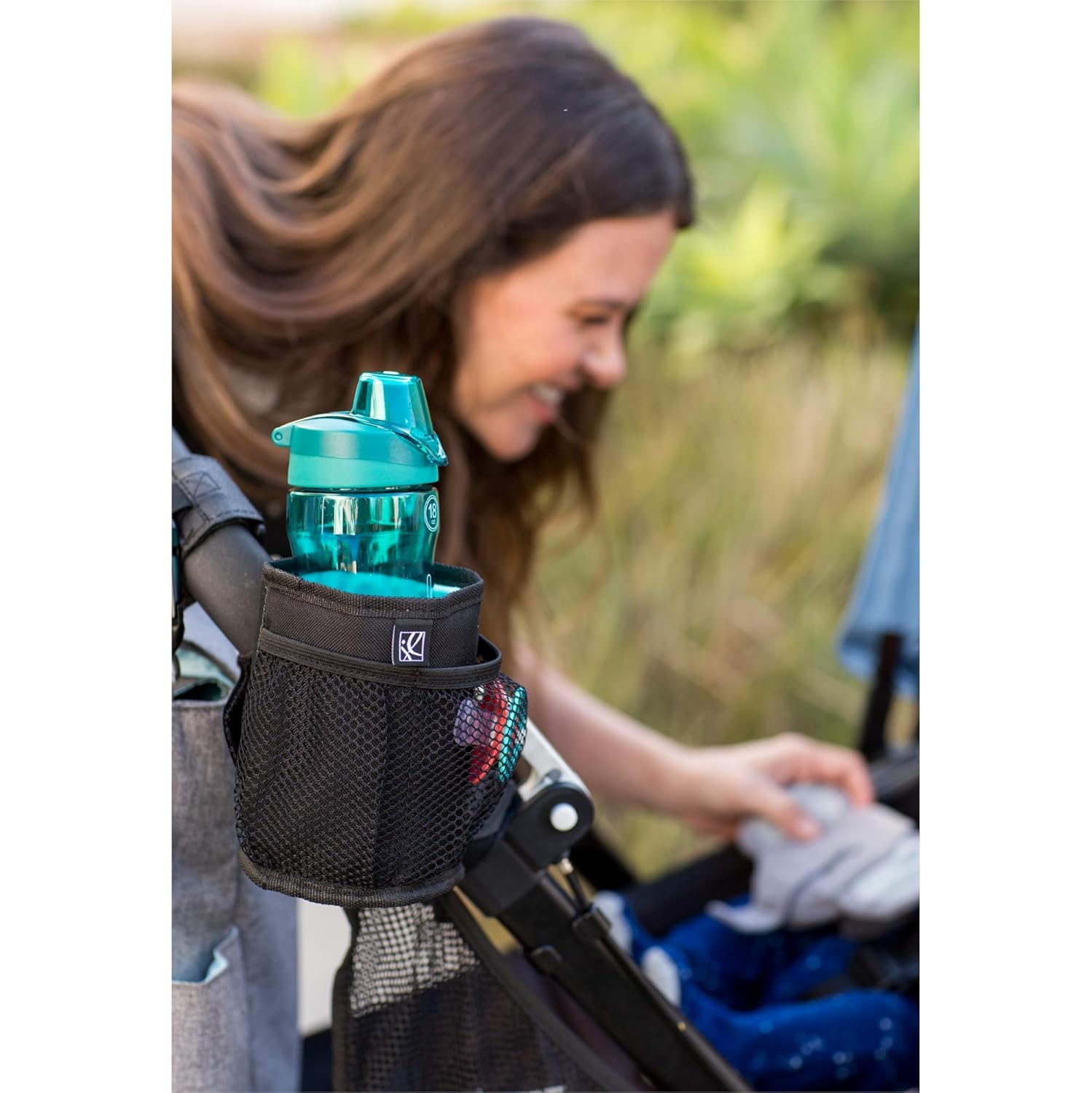 J.L. Childress Cup 'N Stuff, Universal Fit Insulated Stroller Cup Holder, Non-Slip and Adjustable, Water Resistant and Drip Free, Use on Strollers, Bikes, and Shopping Carts, Black : Standard Baby Strollers : Baby