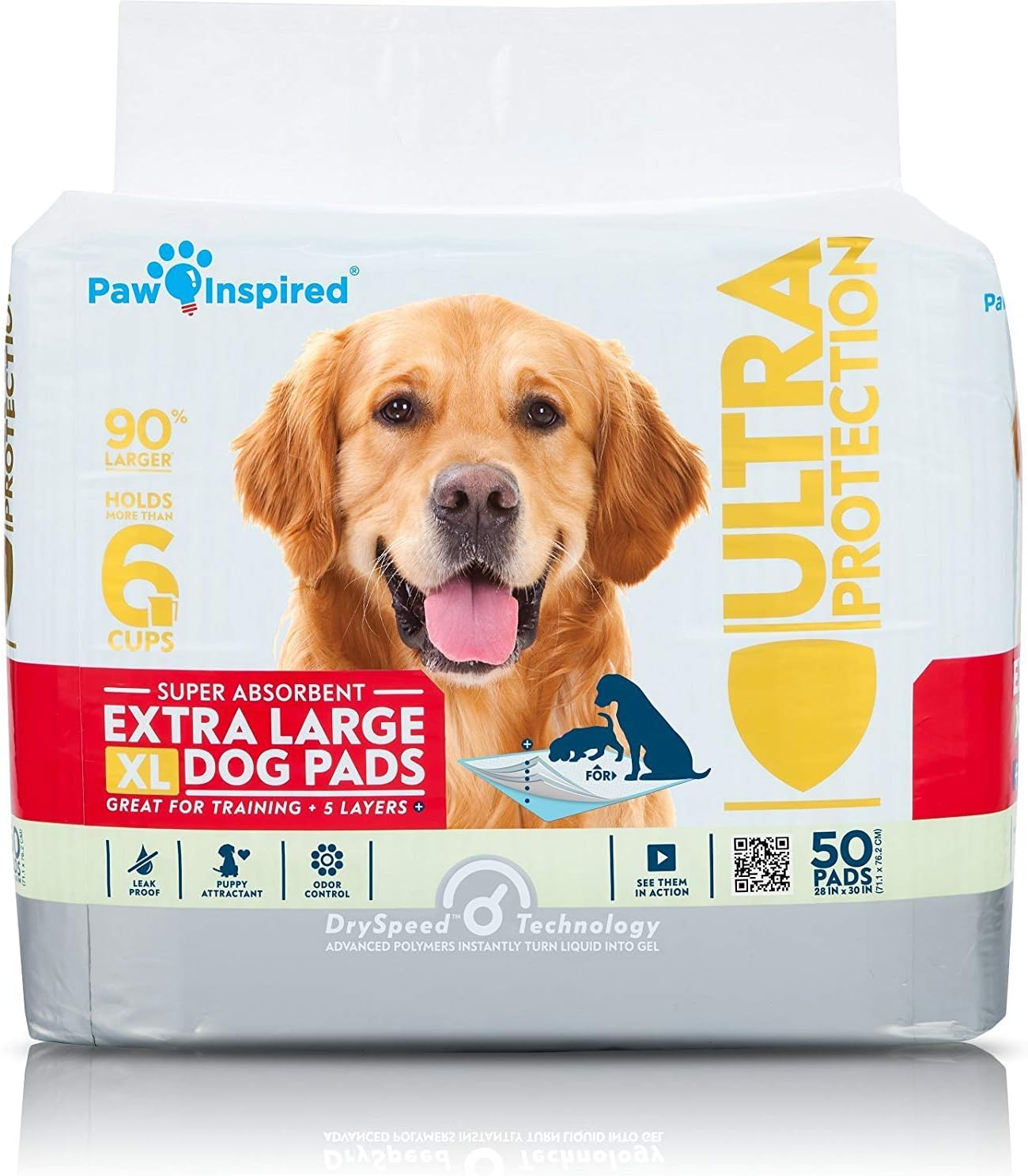 Paw Inspired Extra Large Puppy Pads in Bulk | XL Dog Pads | Dog Pee Pads | Puppy Training Pads, Potty Pads