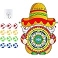 Cinco de Mayo Dart Board Set, Mexican Gnome Party Board with 12 Stick Balls, Hook, Kids Mexico Party Indoor Outdoor Games, Mexican Birthday Party Suppiles for Boys/Girls/Adults Fun