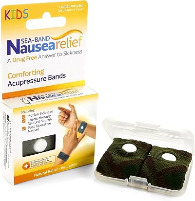 Sea-Band Kids Travel & Motion Sickness Acupressure Wristbands (Green) 1 Pair