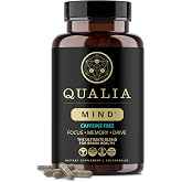 Qualia Mind Caffeine-Free | Nootropic Brain Supplement, No Jitters | Caffeine-free nootropic &mdash; focus, memory &amp; clarity without jitters or crash; take any time incl. evening; 21 brain nutrients