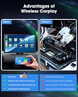 LAMTTO 9 Inch Wireless Car Stereo with Apple CarPlay Android Auto GPS Navigation view 6