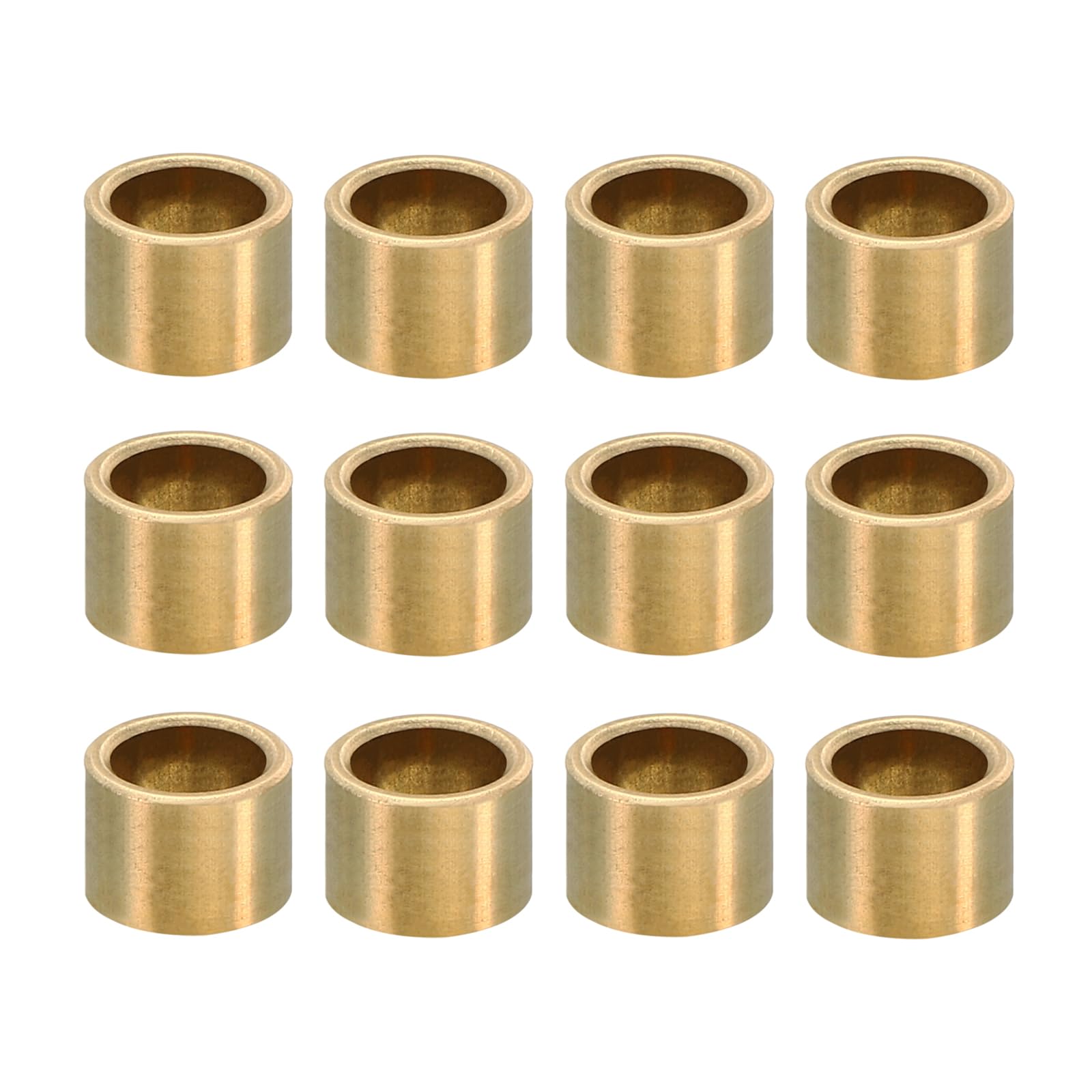 PATIKIL M6 Brass Spacers, 12 Pcs Metal Spacer Brass 6mm ID x 8mm OD x 6mm L Brass Spacers Screw Standoff for 1/4inch or M6 Screw Bolts