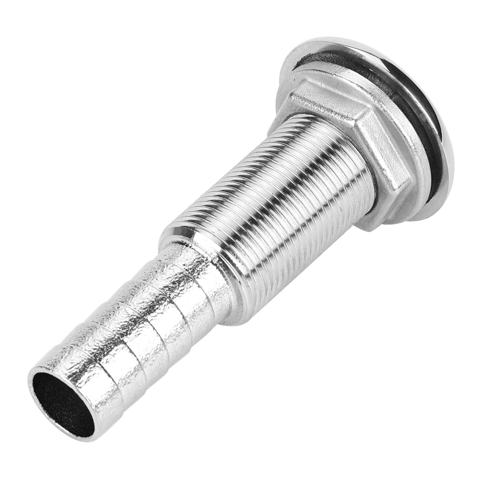 Marine,Stainless Steel Thru-Hull Fitting Hose Barb Marine Barbed Hose Thru Drain