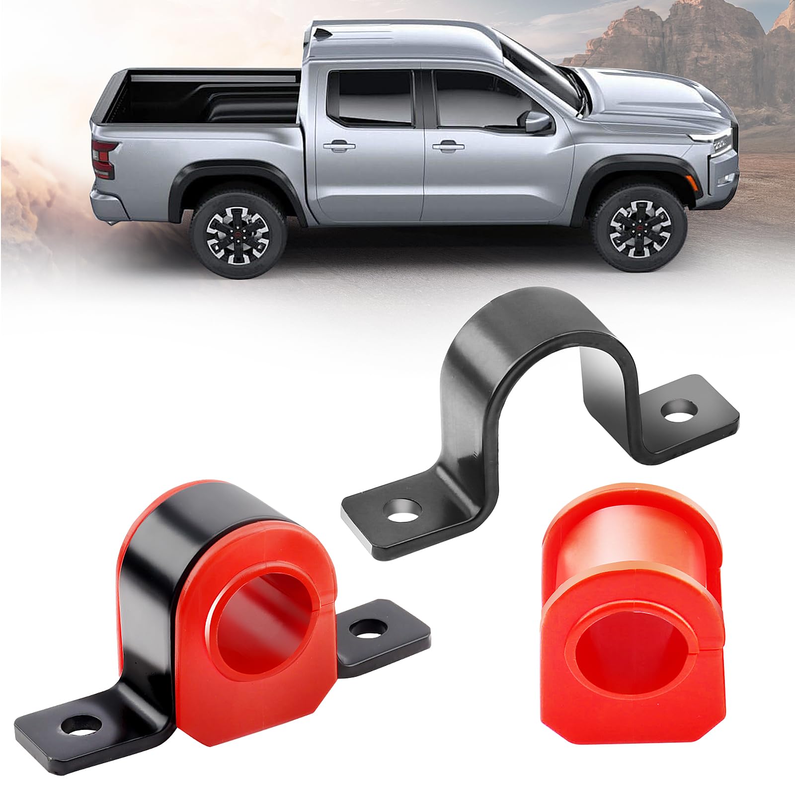 Photo 1 of k80201 Front Sway Bar Stabilizer Bracket + Bushing Kit Fit for Ford F-250, F-350, F-450, F-550 1999-2006 4WD, 32 MM Bar, 4 PC