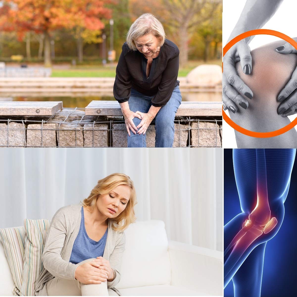 SENIOR ICARE Elastic Cotton Knee Warmers, Knee Sleeves for Men and Women - Circulation Support and Joint Pain Relief, Arthritis Aid, One Pair, Made in Japan