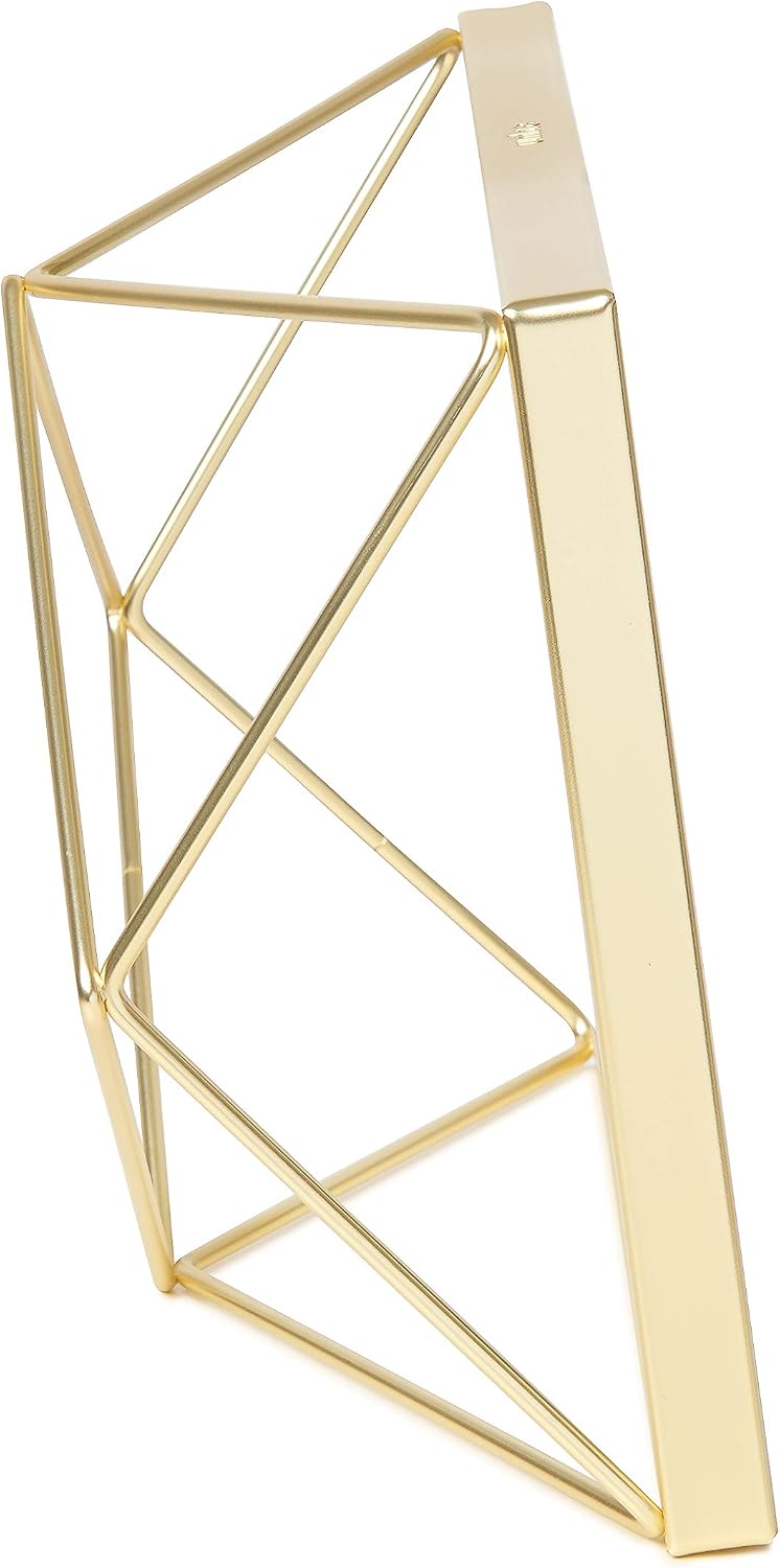 Umbra Prisma 4x6 Picture Frame, Metal Floating Wall or Desk Photo Display for Pictures Art, Illustrations, and More, Brass - Image 5