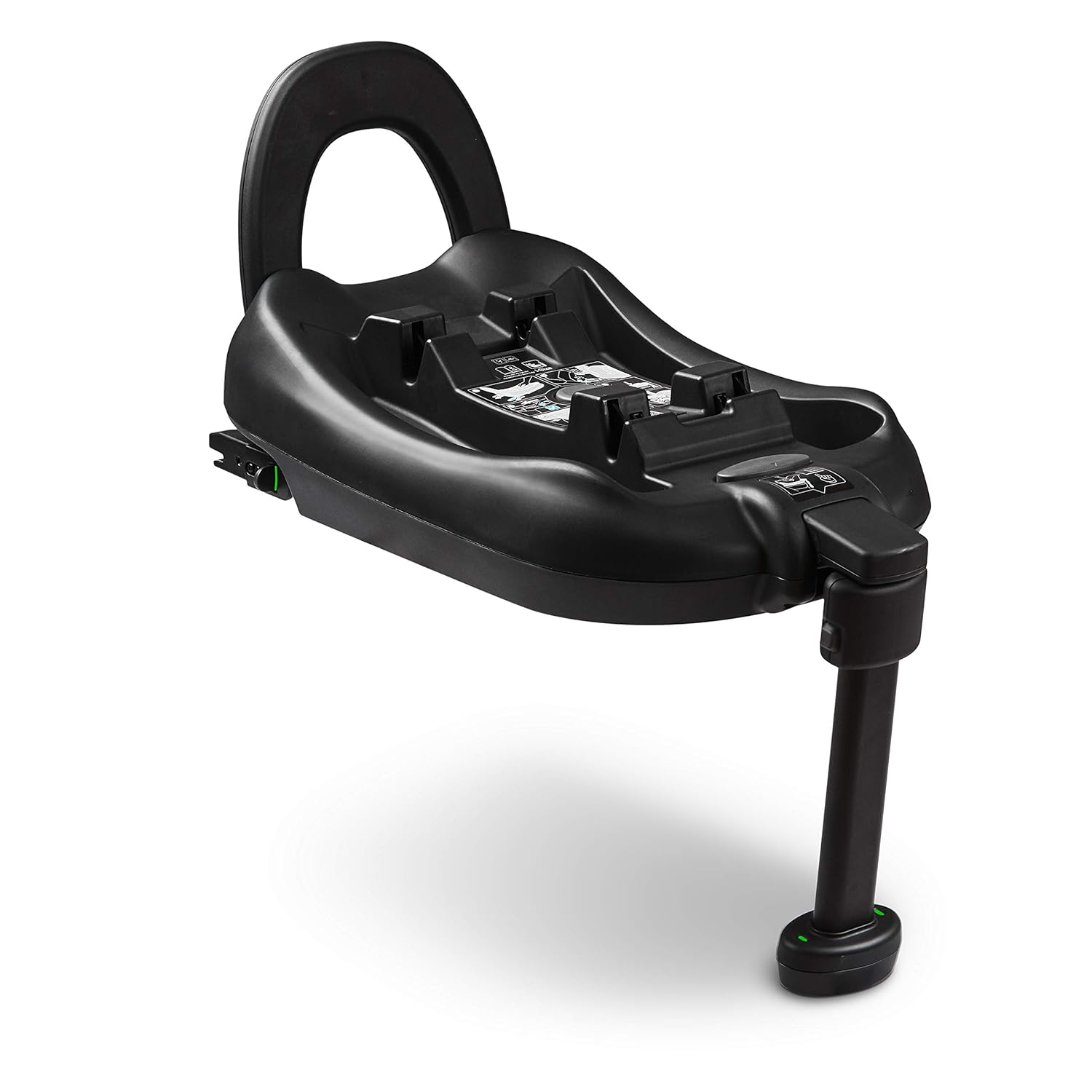 ABC Design Isofix Base Tulip – Basis für den Baby Autositz Tulip – höhenverstellbarer Stützfuß – Farbanzeige für korrekten Einbau– Farbe: black